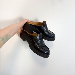 CAMPER Milah Black Leather Clog
